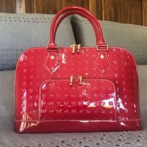 Arcadia Red Leather Purse (Made in Italy)